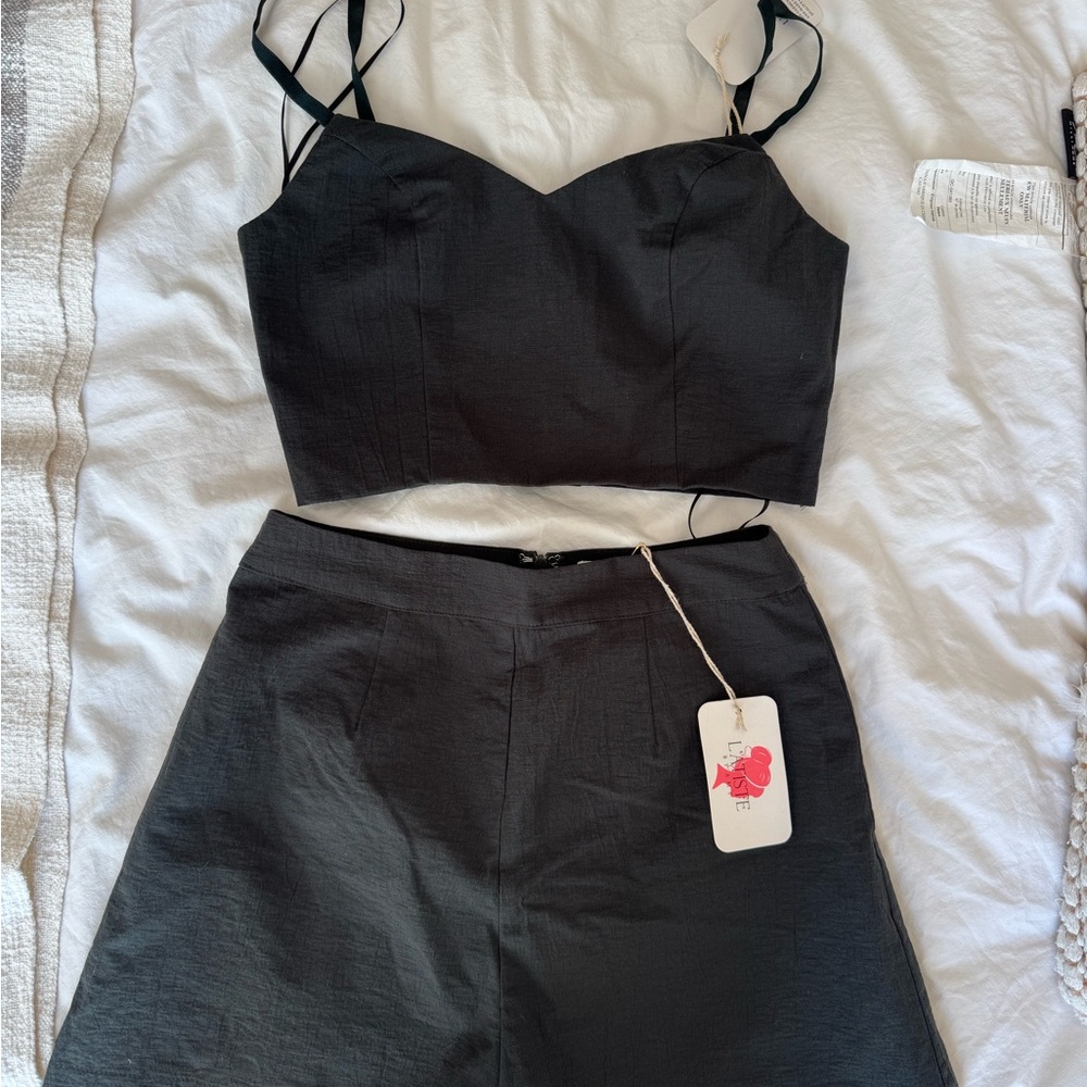 L’atiste Matching Dark Grey Two-Piece Set in Small